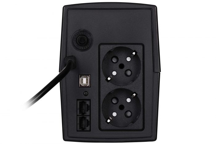Джерело безперебійного живлення 2E DD650, 650VA/360W, LCD, USB, 2xSchuko