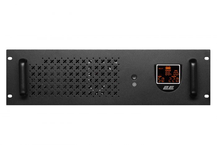Джерело безперебійного живлення 2E RE1200, 1200VA/720W, RM 3U, LCD, USB, 3xSchuko