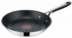 Сковорода Tefal Jamie Oliver Kitchen Essential Гриль, 26см, покриття Titanium 2Х, індукція, Thermo-Spot, нерж.сталь