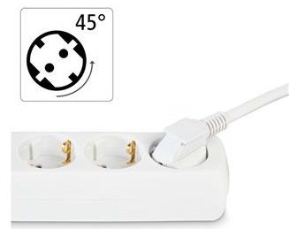 Мережевий подовжувач Hama 3XSchuko 3G*1.5мм 5м White
