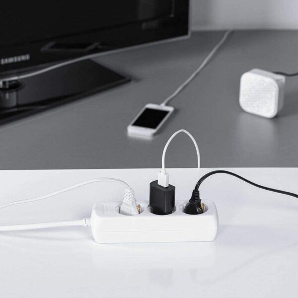 Мережевий подовжувач Hama 3XSchuko 3G*1.5мм 5м White