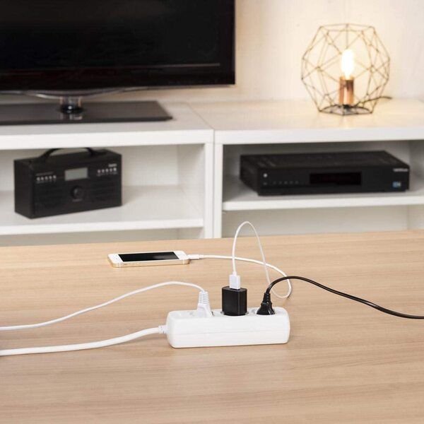 Мережевий подовжувач Hama 3XSchuko 3G*1.5мм 5м White