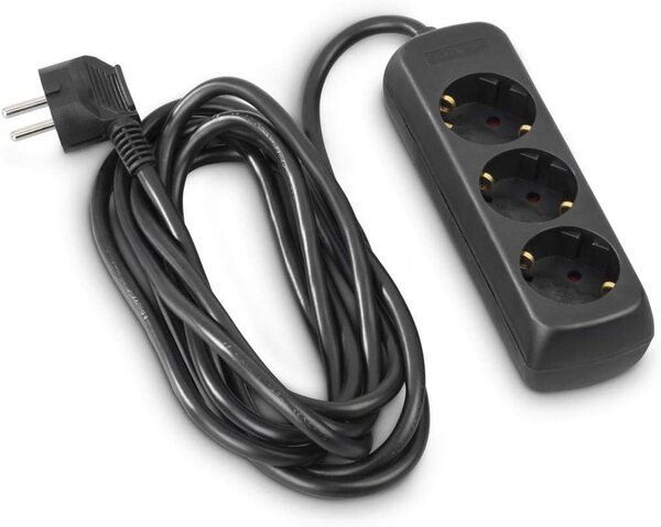 Мережевий подовжувач Hama 3XSchuko 3G*1.5мм 5м Black