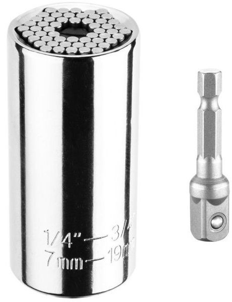 Головка торцева універсальна GRAPHITE, подовжувач, шестигранна головка, діаметр 7-19мм