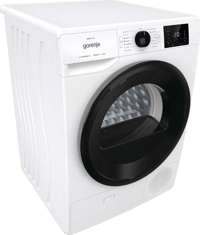 Сушильна машина Gorenje DNE92/GN тепловий насос, 9кг, A++, 60см, дисплей, білий