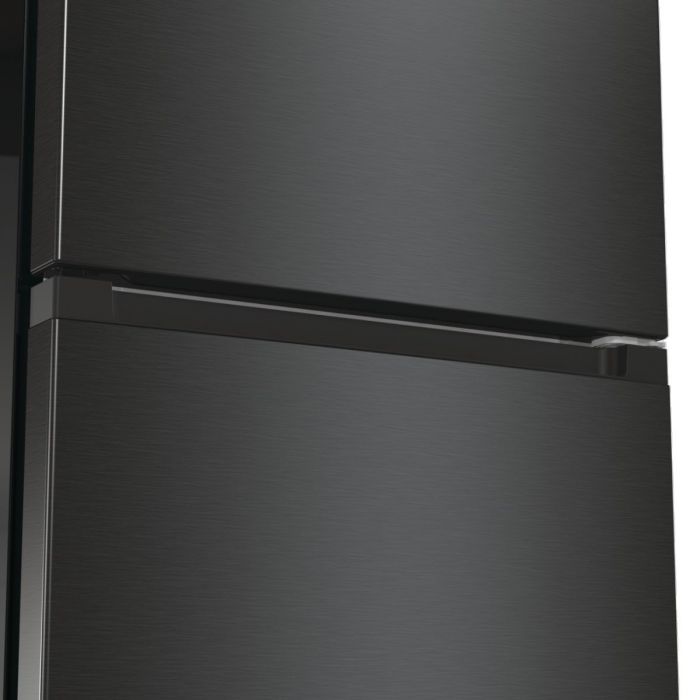 Холодильник з нижн. мороз. камерою Gorenje NRKE62BXL 185х60х60см, 2 двері, 203( 99)л, А++, NoFrost+ , LED дисплей, Зона св-ті, чорний