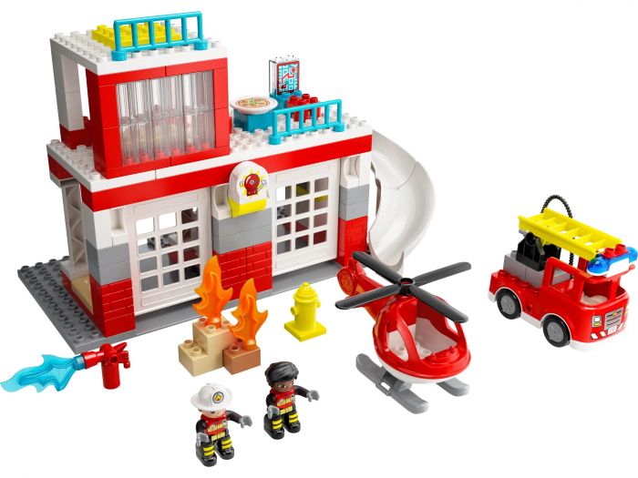 Конструктор LEGO DUPLO Пожежна частина та гвинтокрил