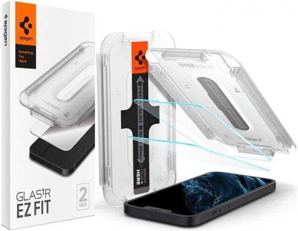 Захисне скло Spigen для Apple Iphone 14 Plus/13 Pro Max tR EZ Fit Transparency Sensor Open (2 Pack), Clear