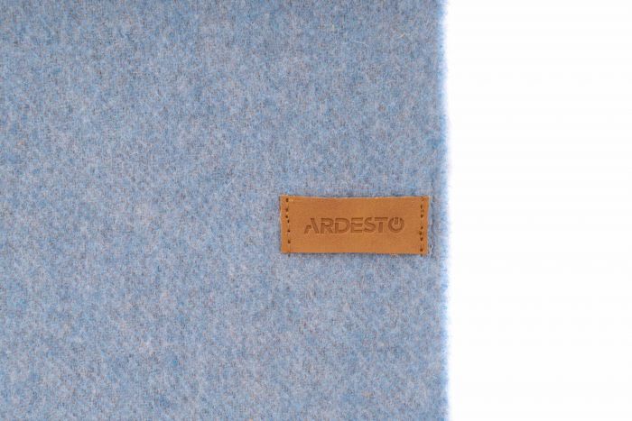 Плед Ardesto Leonardo Moon, 140x200см, 5% кашемир, 40% вовна, 35% акрил, 20% п/е, блакитний