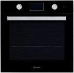 Oven Indesit electrical, 66L, A, display, convection, black