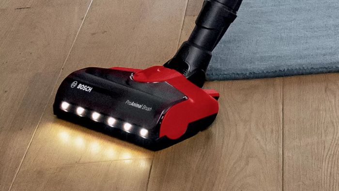 Пилосос Bosch безпровідний, конт пил -0.3л, автон. робота до 40хв, вага-2.9кг, НЕРА, червоний