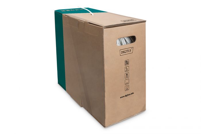 Кабель DIGITUS CAT 5e F-UTP, 100m, AWG 24/1, PVC, сірий