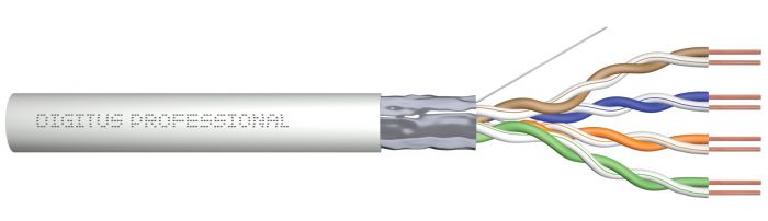 Кабель DIGITUS CAT 5e F-UTP, 100m, AWG 24/1, PVC, сірий