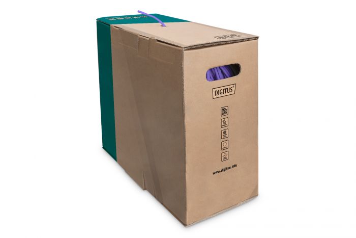 Кабель DIGITUS CAT 6 U-UTP, 100m, AWG 23/1, LSZH-1, фіолетовий
