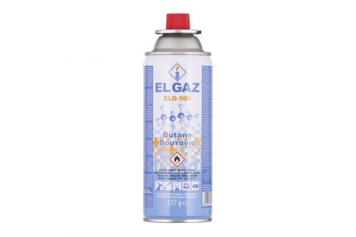 Балон-картридж газовий EL GAZ ELG-500, бутан 227 г, цанговий, для газових пальників та плит, одноразовий