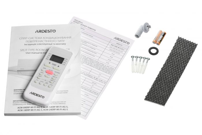 Кондиціонер Ardesto ACM-18ERP-R32-WI-FI-AG-S, 55 м2, ERP інвертор, A++/A+, до -20°С, Wi-Fi, R32