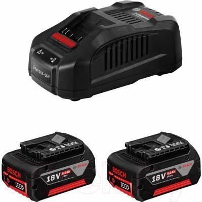 Акумуляторні батареї з ЗУ Bosch, комплект 2 шт, GBA 18Вх4.0A*год + GAL 18V-40