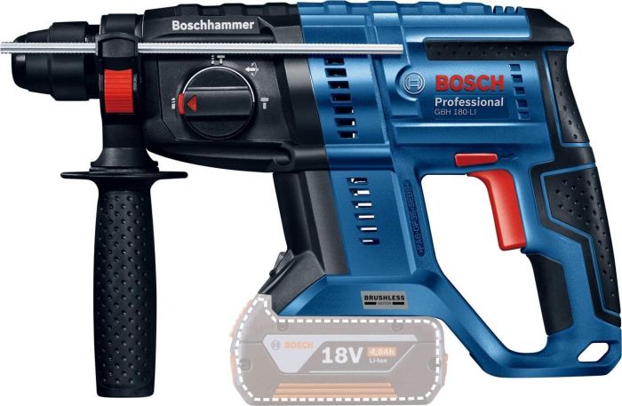 Набір інструменту Bosch Professional перфоратор GBH 180-LI + дриль-шуруповерт GSR 18V-50 у сумці + болгарка GWS 180-LI, с 2 акб GBA 18V 5.0Ah и з/у GAL 1880 CV