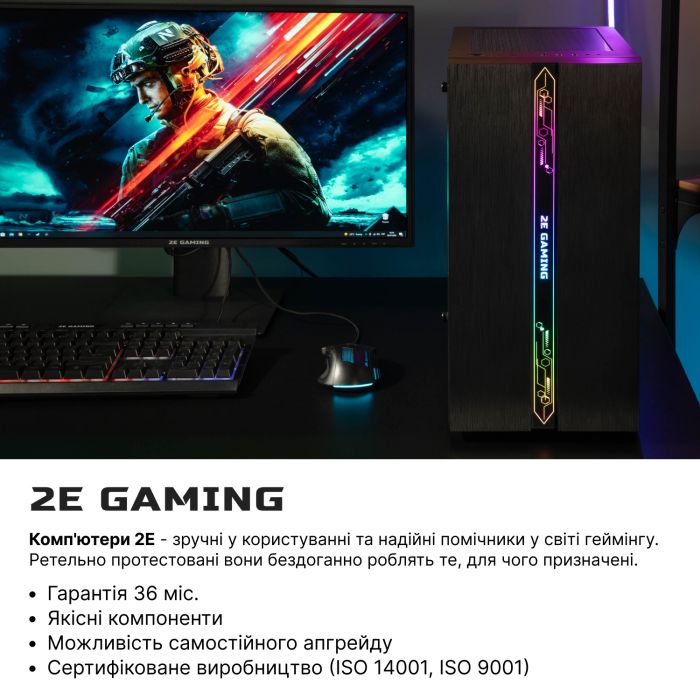 Комп’ютер персональний 2E Complex Gaming Intel i5-12400F/H610/16/256F+1000/NVD1030-2/Win11H/2E-G2107-500/500W