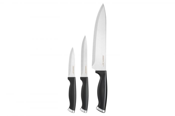 Набір ножів Ardesto Gemini Gourmet 3 пр., чорний, нержавіюча сталь, пластик