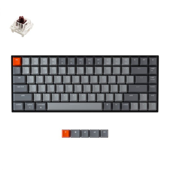 Клавіатура Keychron K2 84 Key Gateron G PRO Brown Hot-Swap RGB WL UA Black