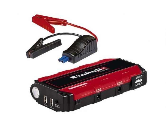 Пусковий пристрій Einhell CE-JS 12 Jump Starter Power Bank, для автомобілів, 11100мАг, 2хUSB 5В, 12В, пуск 400А