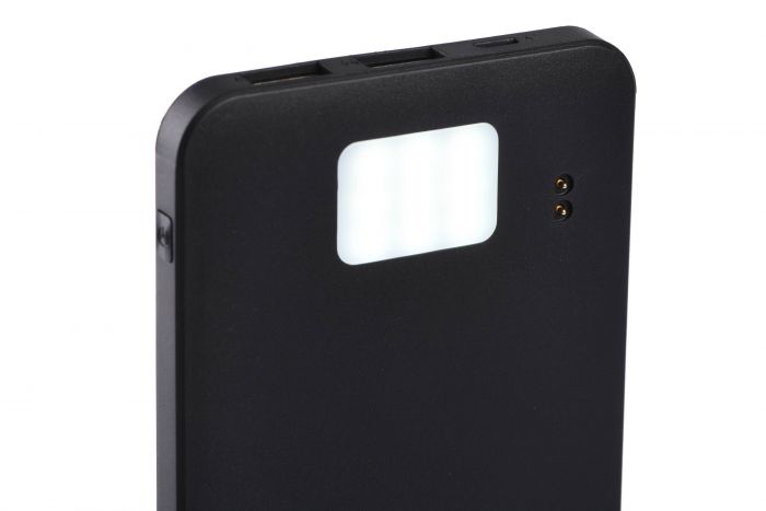Акумулятор портативний літій-іонний Power Bank 2E Solar 8000мА·год, вбудований LED-ліхтар, чорний