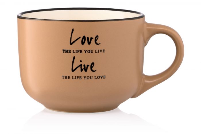 Чашка  Ardesto Way of life, 550 мл, оливкова,  кераміка