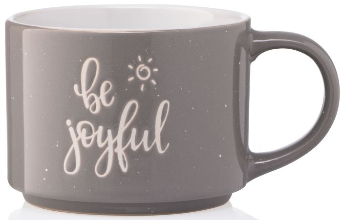 Чашка Ardesto Be joyful, 330 мл, сіра, кераміка