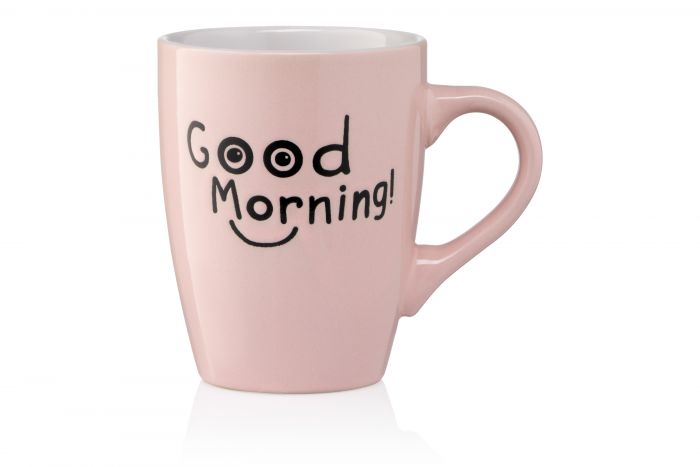 Чашка Ardesto  Good Morning, 330 мл, рожева, кераміка