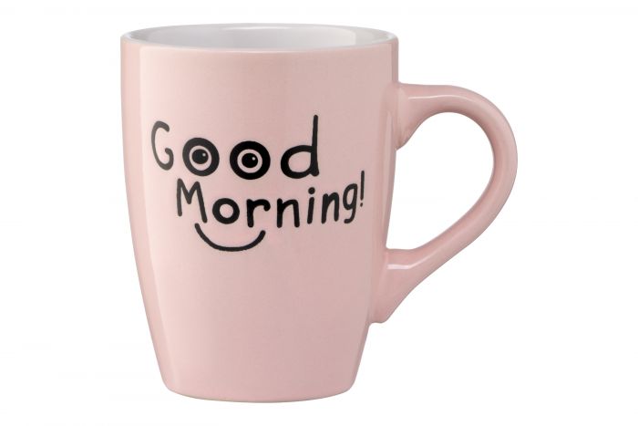 Чашка Ardesto  Good Morning, 330 мл, рожева, кераміка