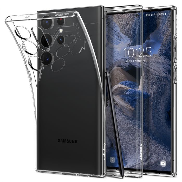 Чохол Spigen для Samsung Galaxy S23 Ultra Crystal Flex, Crystal Clear