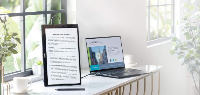 Монітор портативний LCD 14" Asus ZenScreen Ink MB14AHD mHDMI, 2xUSB-C, Audio, IPS, Touch, Stylus Pen MPP2.0