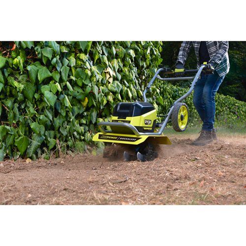 Культиватор акумуляторний Ryobi RY36CVXA-0, 36В MAX POWER, ширина 40см, безщітковий двигун, регулювання глибини обробки, 28 кг (без АКБ та ЗУ)