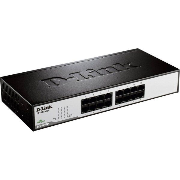 Комутатор D-Link DES-1016D 16xFE, Некерований