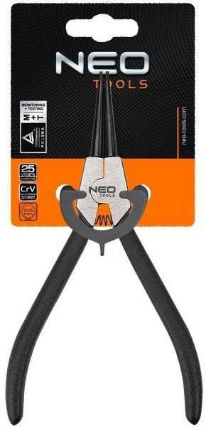 Щипці для стопорних кілець Neo Tools, зовнішні, прямі, діапазон 19-60 мм, CrV, 180 мм