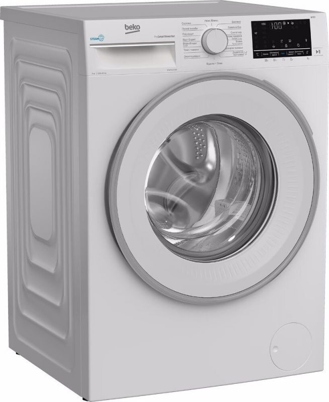 Пральна машина Beko фронтальна, 7кг, 1200, A+++, 49см, дисплей, SMART, ПАР, інв., білий