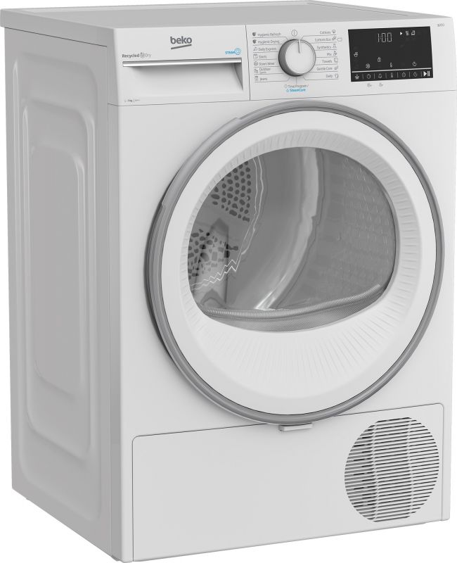 Сушильна машина Beko тепловий насос, 7кг, A++, 54.3см, дисплей, білий