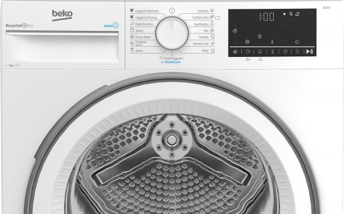 Сушильна машина Beko тепловий насос, 7кг, A++, 54.3см, дисплей, білий