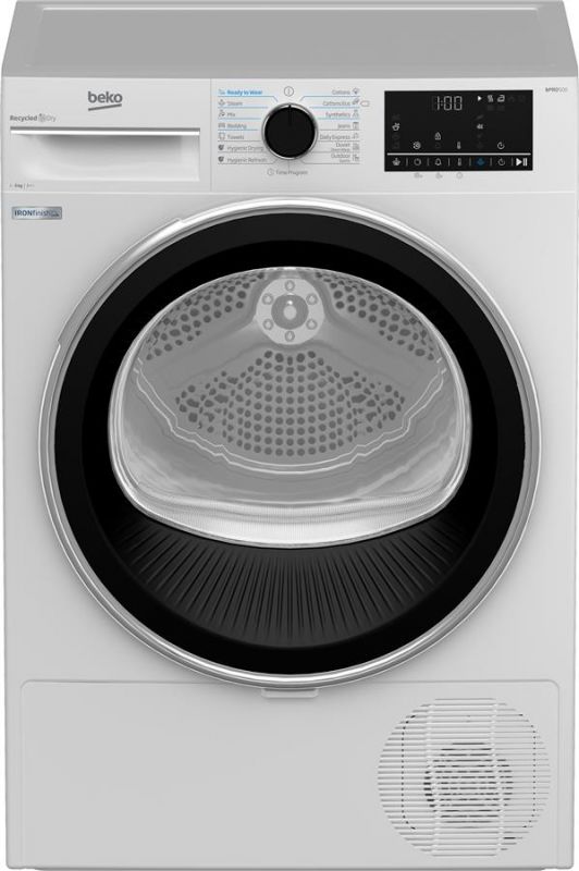 Сушильна машина Beko тепловий насос, 9кг, A++, 60см, дисплей, білий