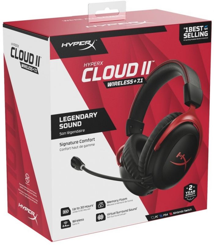 Гарнітура HyperX Cloud II USB/WL Red