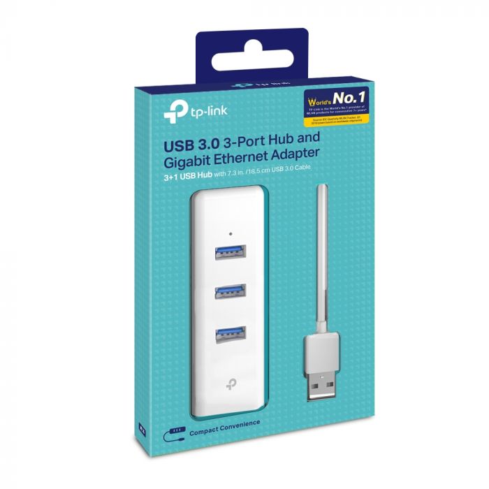 Мережевий адаптер TP-LINK UE330 USB3.0 to GE 3xUSB3.0 HUB
