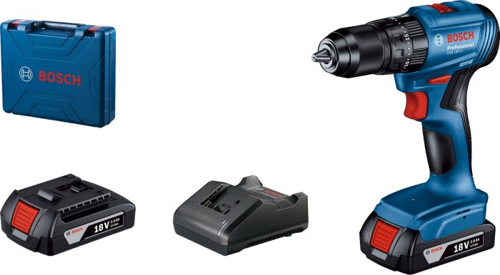 Шуруповерт-дриль Bosch GSB 185-LI, 2х2.0 Ah, ЗУ GAL 18V-20, кейс