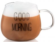 Набір чашок з ручками Ardesto Good Morning , 350 мл, 2 од., боросилікатне скло