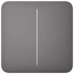 Кнопка для двоклавішного вимикача Ajax SoloButton 2-gang for LightSwitch, Jeweler, бездротовий, grey