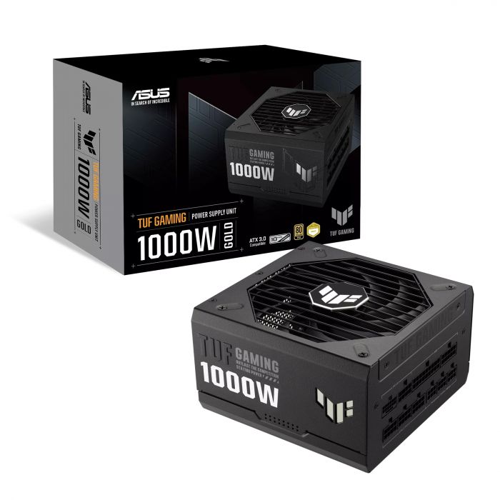 Блок живлення ASUS TUF GAMING (1000W), >90%, 80+ Gold, 135мм, 1xMB 24pin(20+4), 2xCPU 8pin(4+4), 4xMolex, 5xSATA, 4xPCIe 8pin(6+2), TUF-GAMING-1000G