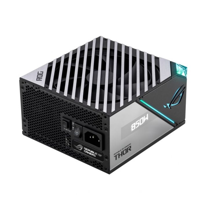 Блок живлення ASUS ROG THOR (850W), >90%, 80+ Platinum, 135мм, 1xMB 24pin(20+4), 2xCPU 8pin(4+4), 6xMolex, 10xSATA, 83xPCIe 8pin(6+2), Fully Modular, ARGB, ROG-THOR-850P2-GAMING