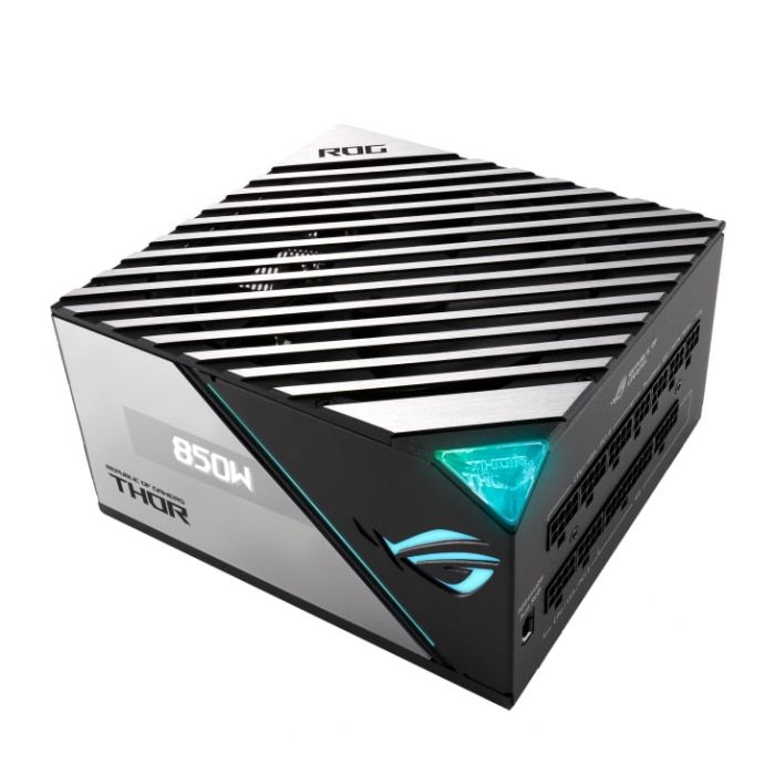 Блок живлення ASUS ROG THOR (850W), >90%, 80+ Platinum, 135мм, 1xMB 24pin(20+4), 2xCPU 8pin(4+4), 6xMolex, 10xSATA, 83xPCIe 8pin(6+2), Fully Modular, ARGB, ROG-THOR-850P2-GAMING