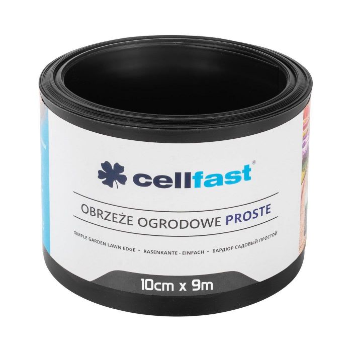Стрічка газонна Cellfast, бордюрна, пряма, 10см x 9м, чорна