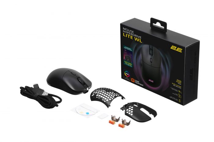 Миша 2E GAMING HyperDrive Lite WL, RGB Black